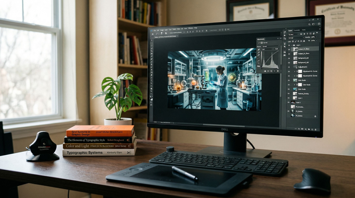 Photoshop ile Profesyonel Görsel Tasarım: Kapsamlı Bir Akademik Rehber